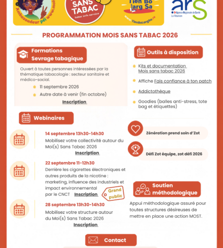Retrouvez la programmation Mois sans tabac 2026 à La Réunion
